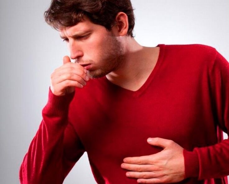 cough caused by parasites in the body