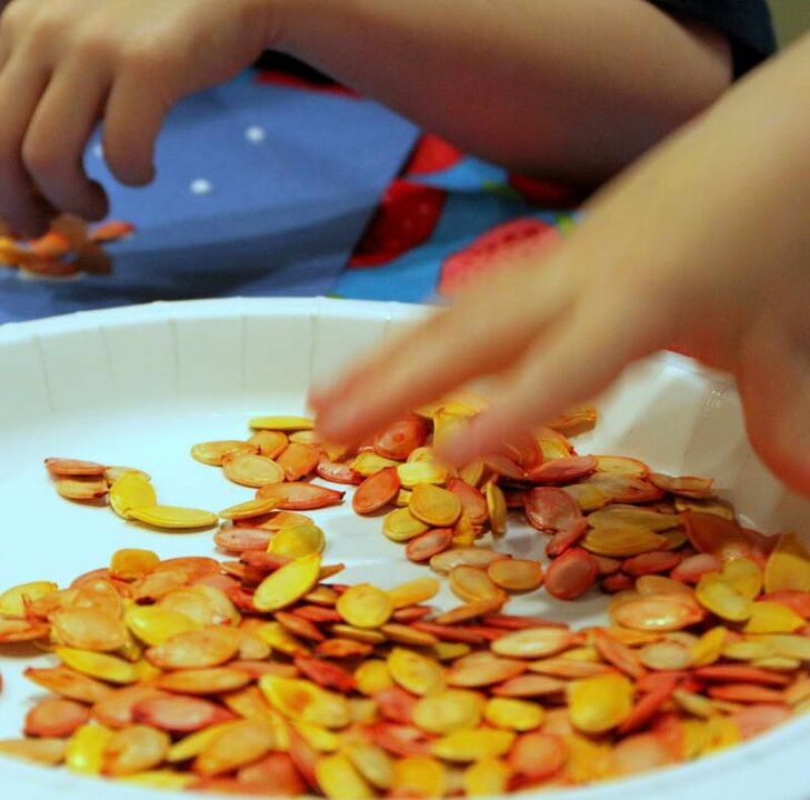 Most recipes with pumpkin seeds for adults are also suitable for children, only reducing the volume. 